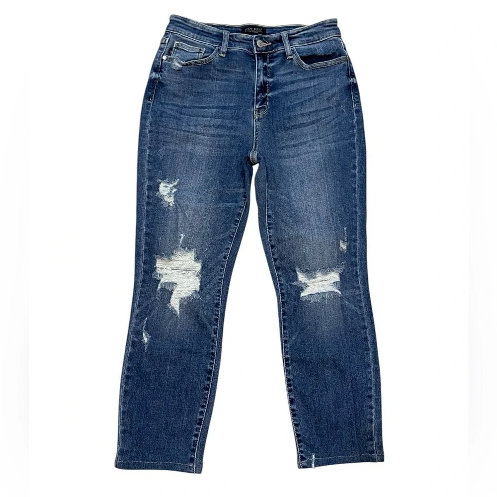 Judy Blue Relaxed Fit Distressed Jeans Size 7/ 28